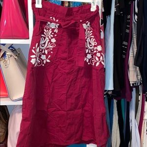 Burgundy/Wine skirt
